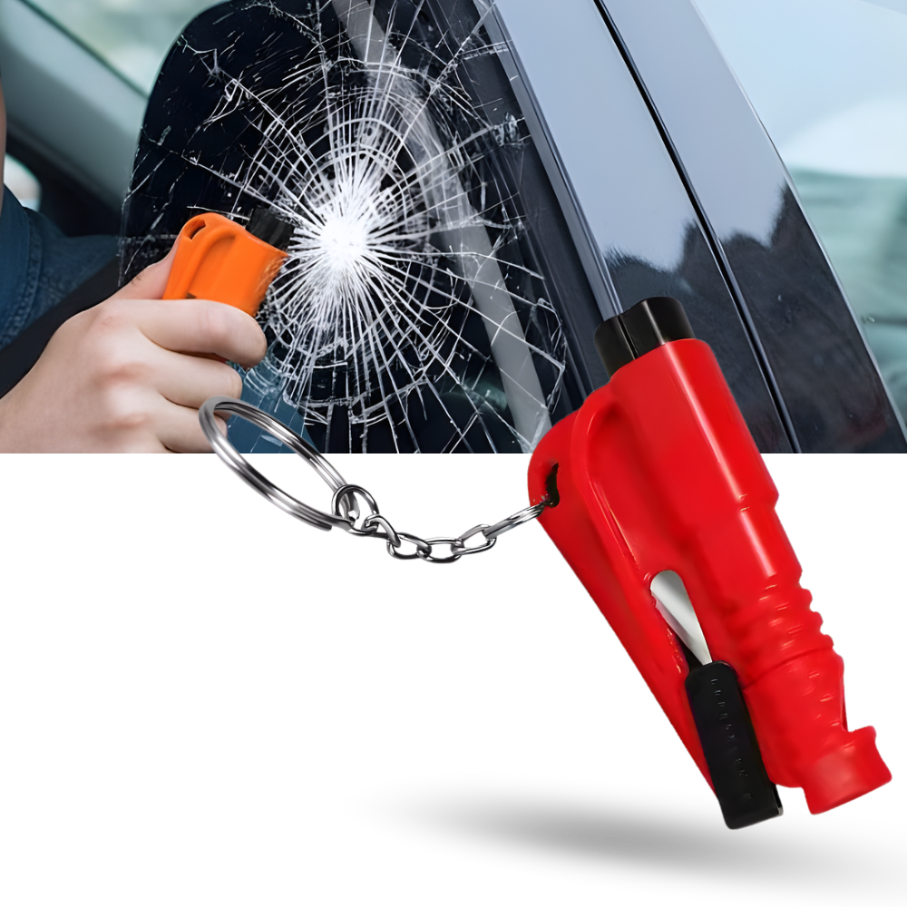 Outil essentiel 2 en 1 brise vitre et coupe ceinture