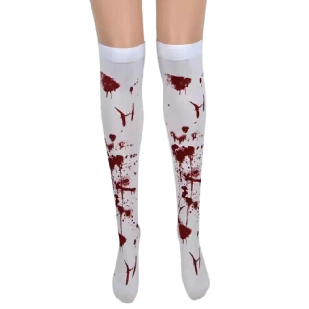 Chaussettes de compression aux motifs festifs d'Halloween -Eclaboussures de sang - Ozerty