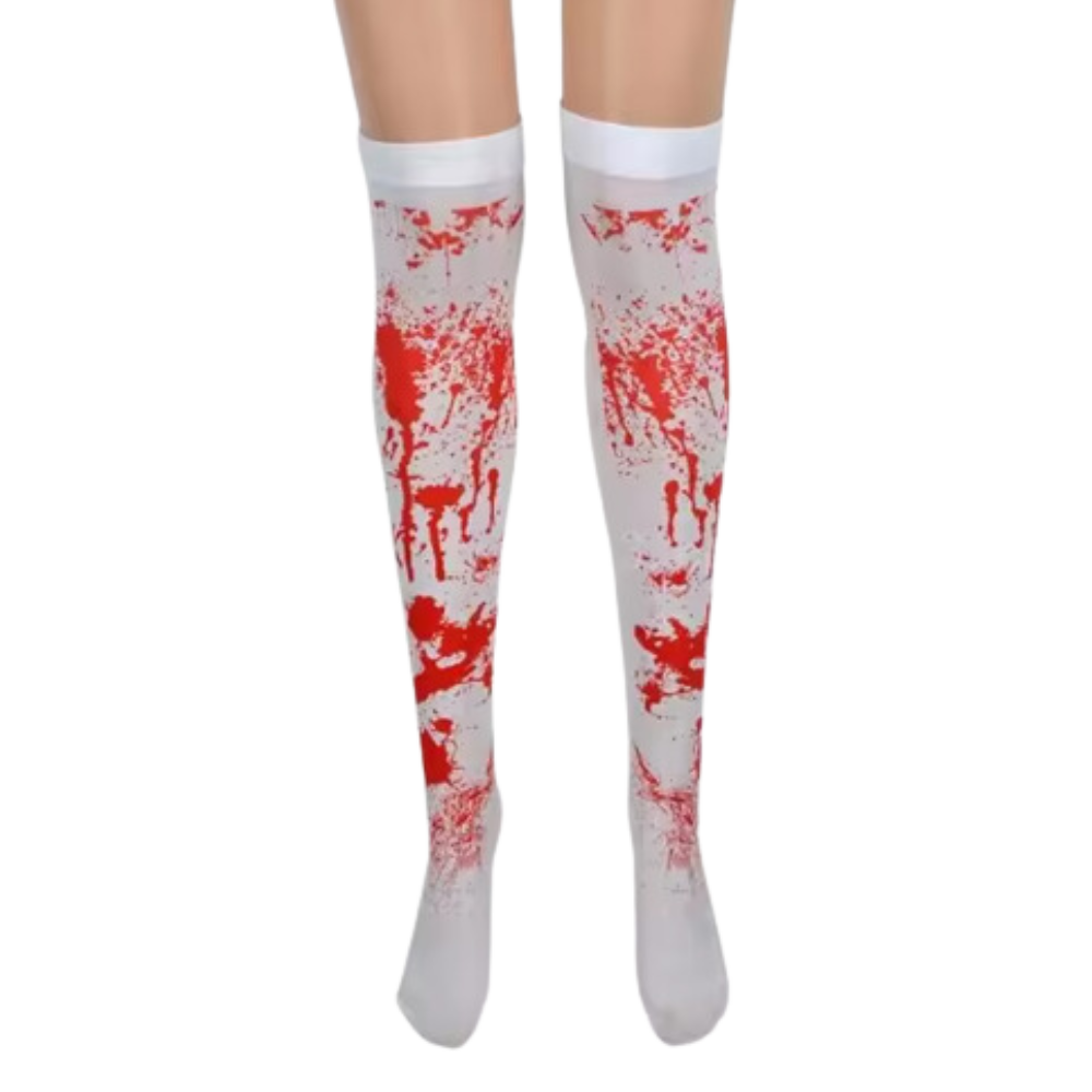 Chaussettes de compression aux motifs festifs d'Halloween -Bloody Mary - Ozerty