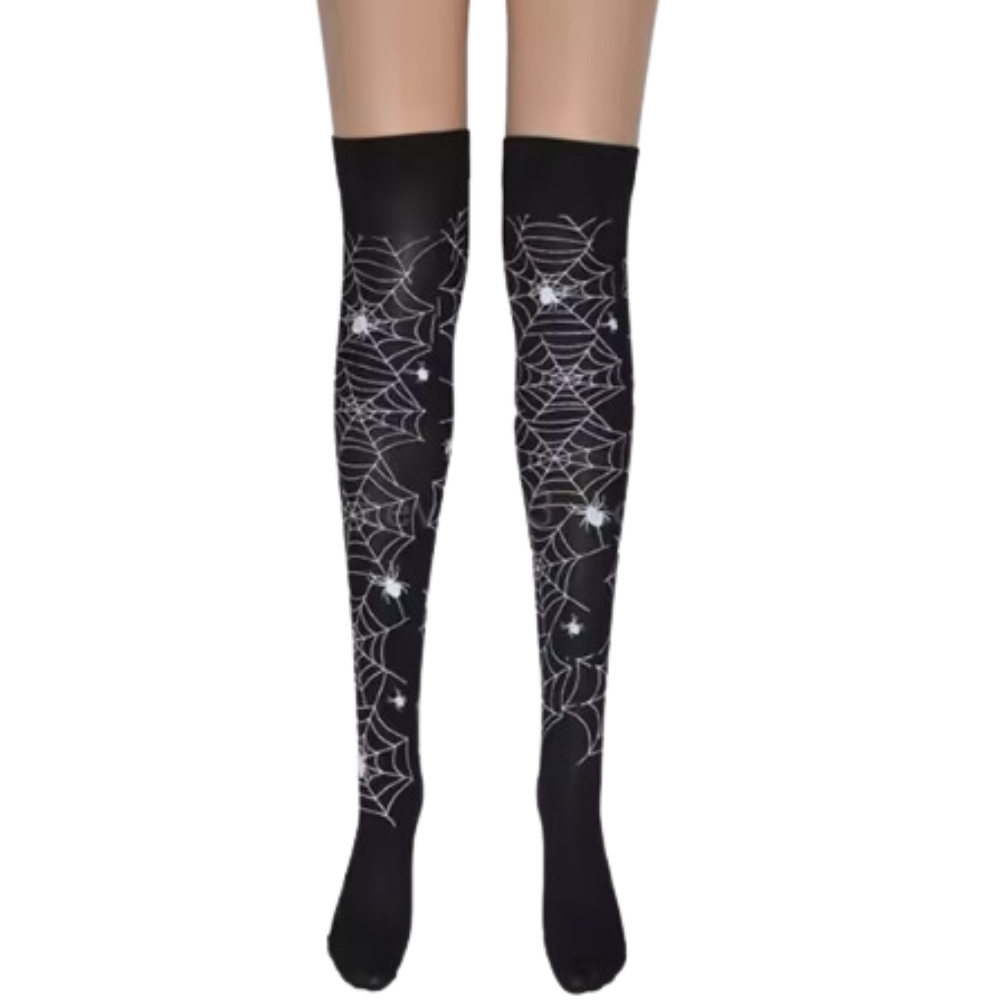 Chaussettes de compression aux motifs festifs d'Halloween -Araignée - Ozerty