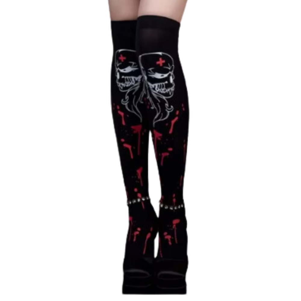 Chaussettes de compression aux motifs festifs d'Halloween - Ozerty