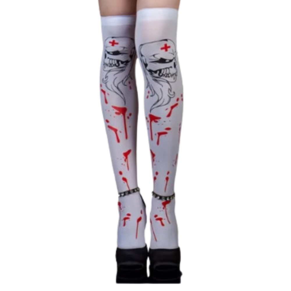 Chaussettes de compression aux motifs festifs d'Halloween -Ombre vénéneuse - Ozerty