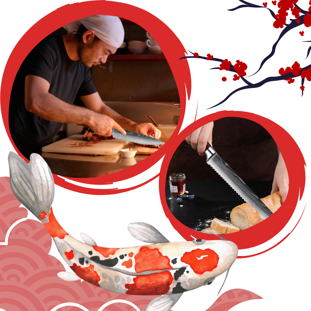 Série de couteaux japonais Terre de Feu

 - Ozerty