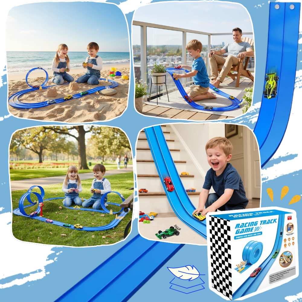 Circuit de course flexible à 2 voies jeu de voiture enfant - Ozerty