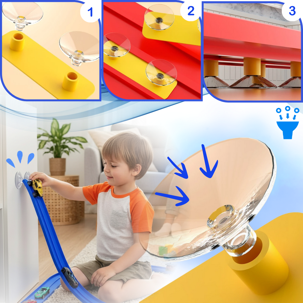 Circuit de course flexible à 2 voies jeu de voiture enfant - Ozerty