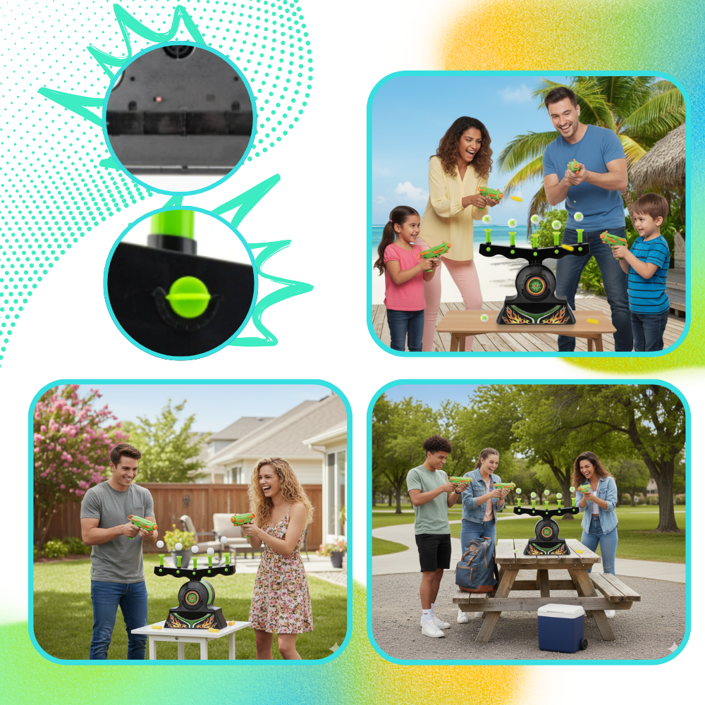 Jeu de tir avec balles flottantes lumineuses - Ozerty