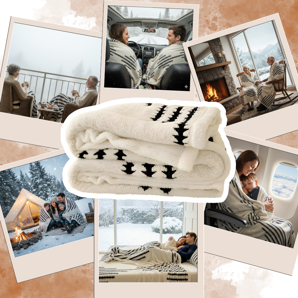Couverture d'hiver molletonnée et moelleuse - Ozerty
