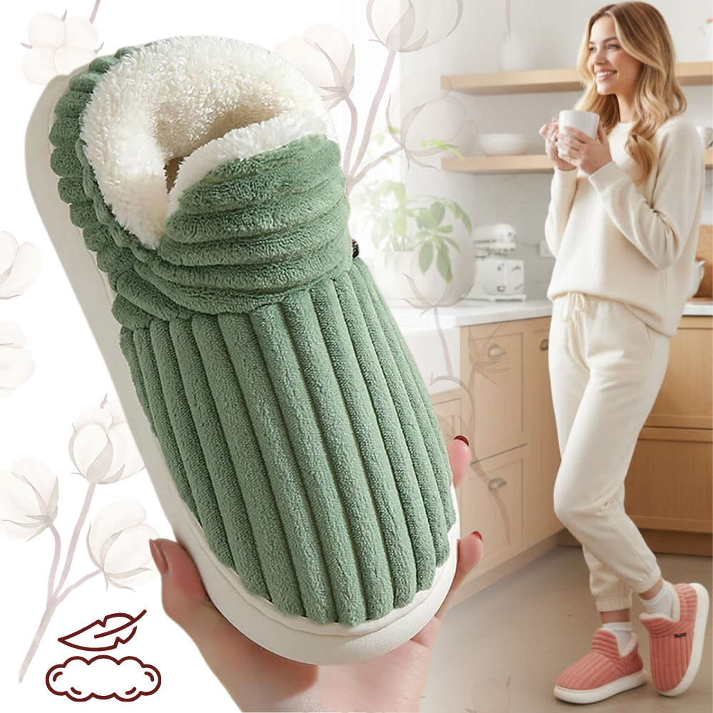 pantoufles d'intérieur douillettes en peluche moelleuse - Ozerty