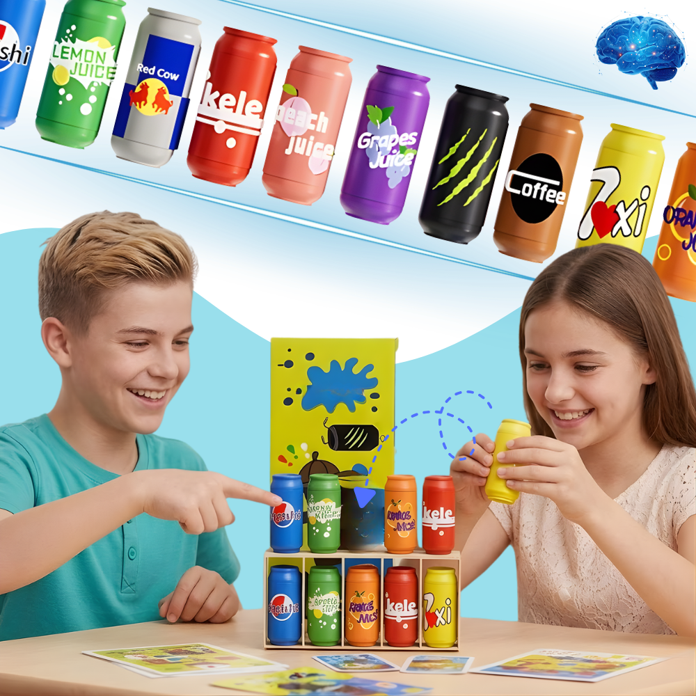 Jeu de mémoire amusant avec des canettes de soda - Ozerty