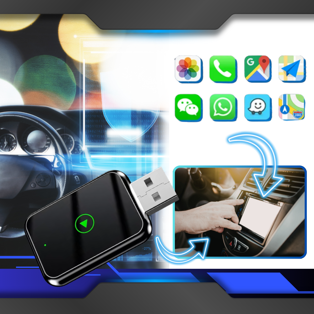 Adaptateur Carplay sans fil fonctionnel et pratique - Ozerty