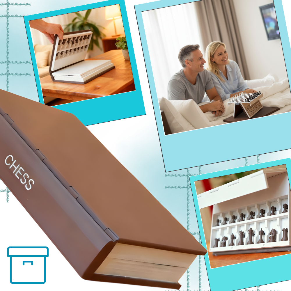 Échiquier pliable en forme de livre décoratif - Ozerty