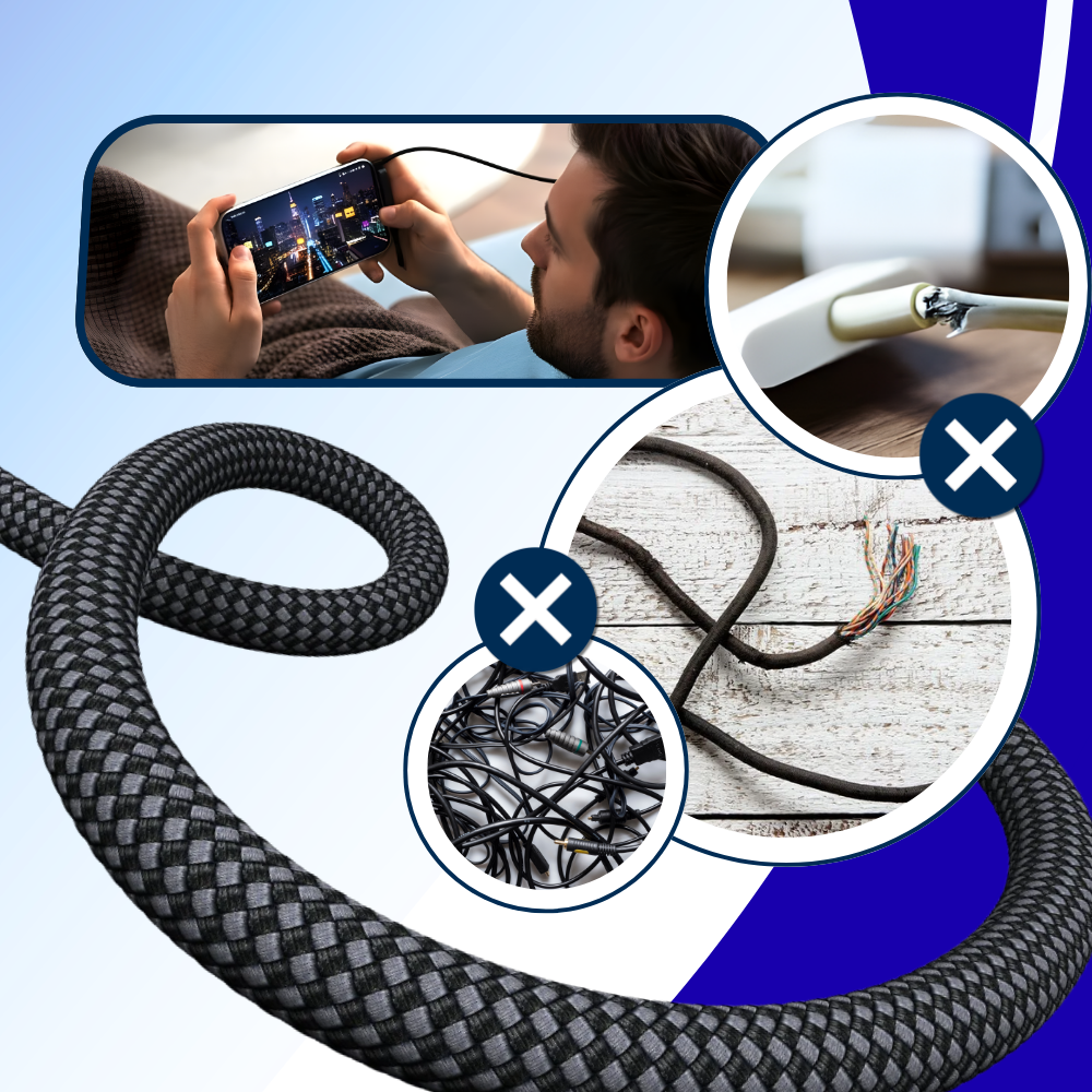 Câble de charge téléphone avec support intégré - Ozerty