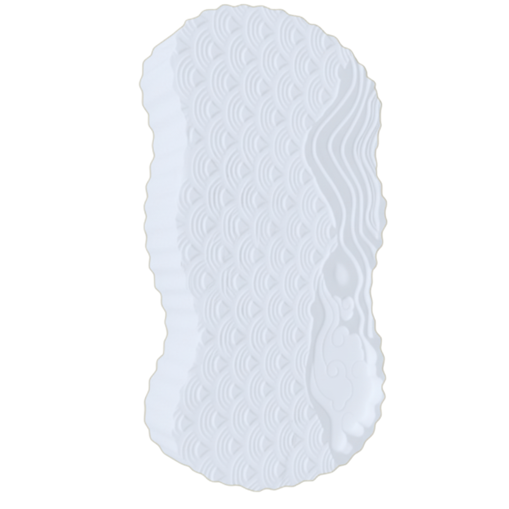 Éponge de bain exfoliante douce -Blanc - Ozerty