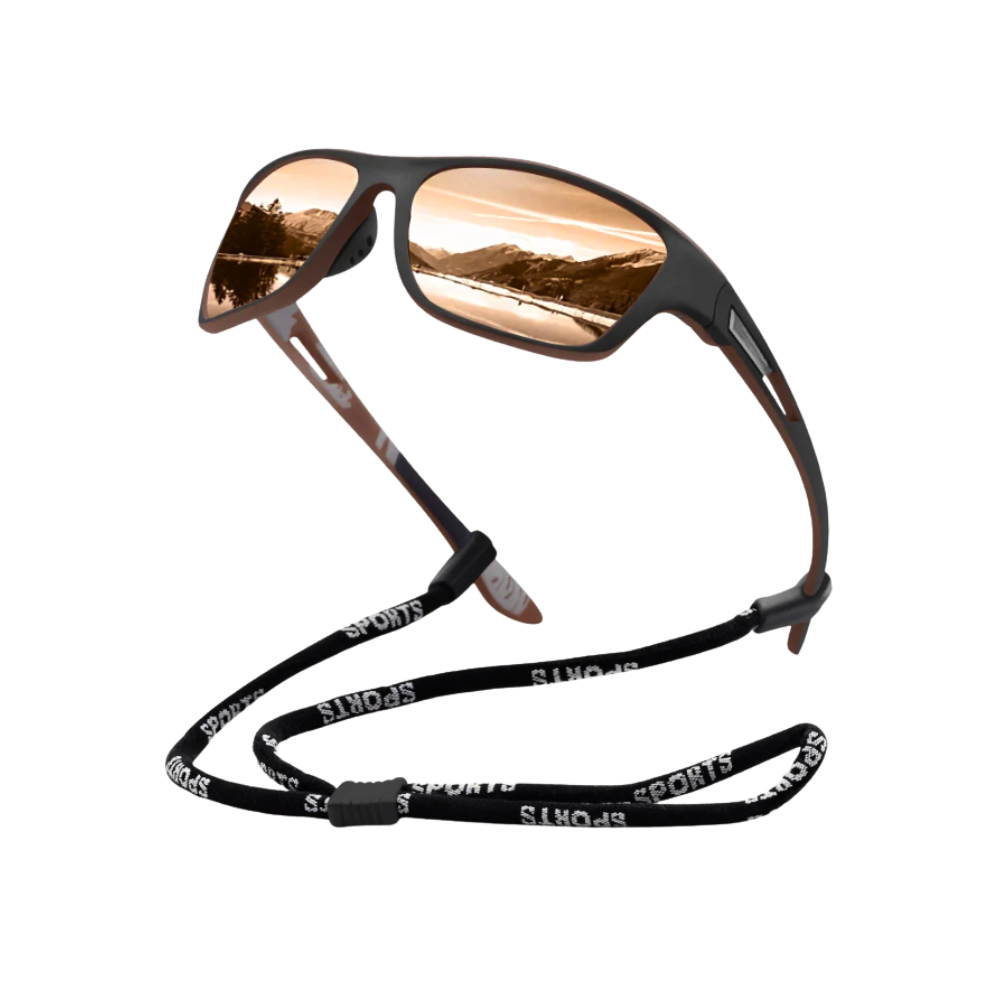 Lunettes de soleil polarisées flottantes -Noir et brun - Ozerty