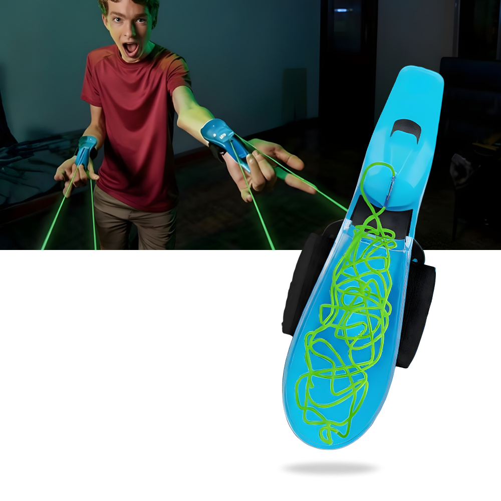 Jouet lance-toile d'araignée lumineux - Ozerty