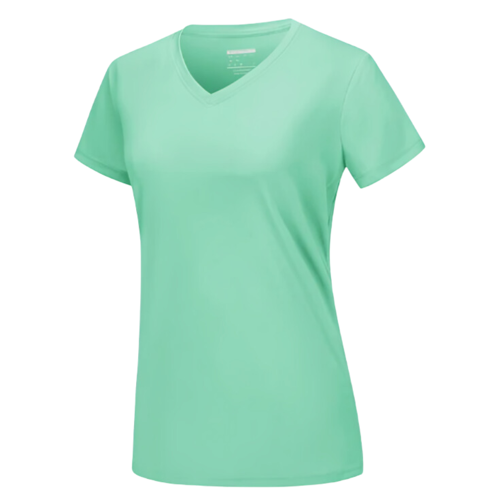 T-shirt rafraîchissant col en V pour femme

 -Vert menthe - Ozerty