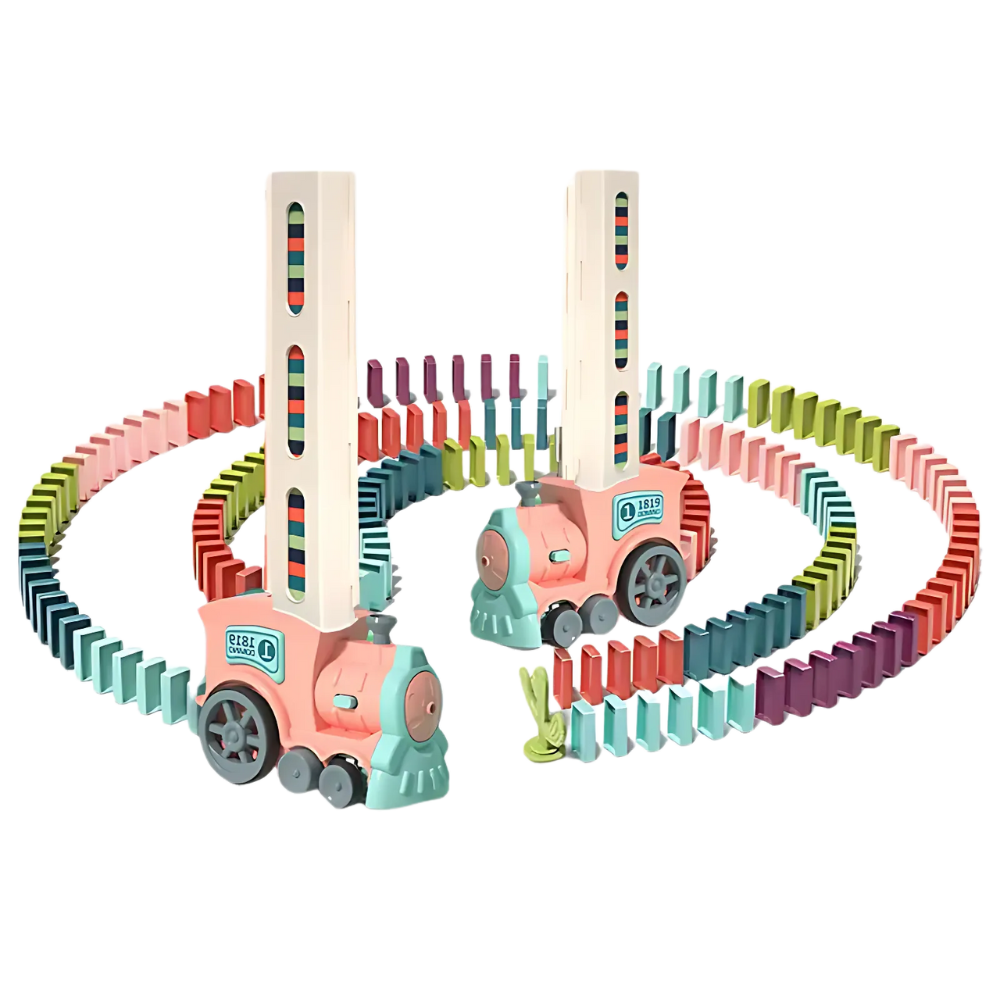 Train domino interactif automatique -Rose - Ozerty