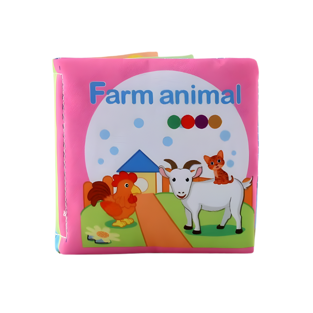 Livre interactif à velcro pour enfants sur le thème de la ferme -Tissu - Ozerty