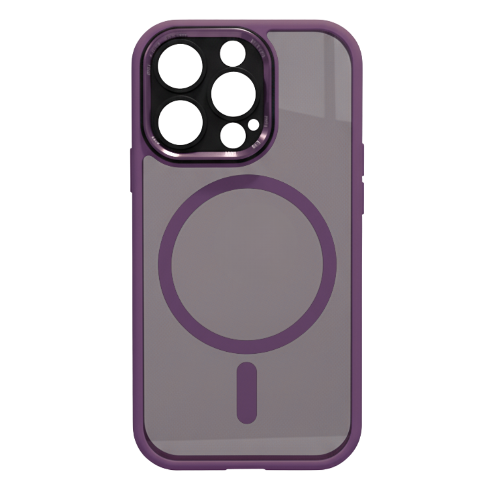 Coque magnétique antichoc pour iPhone -Violet foncé - Ozerty