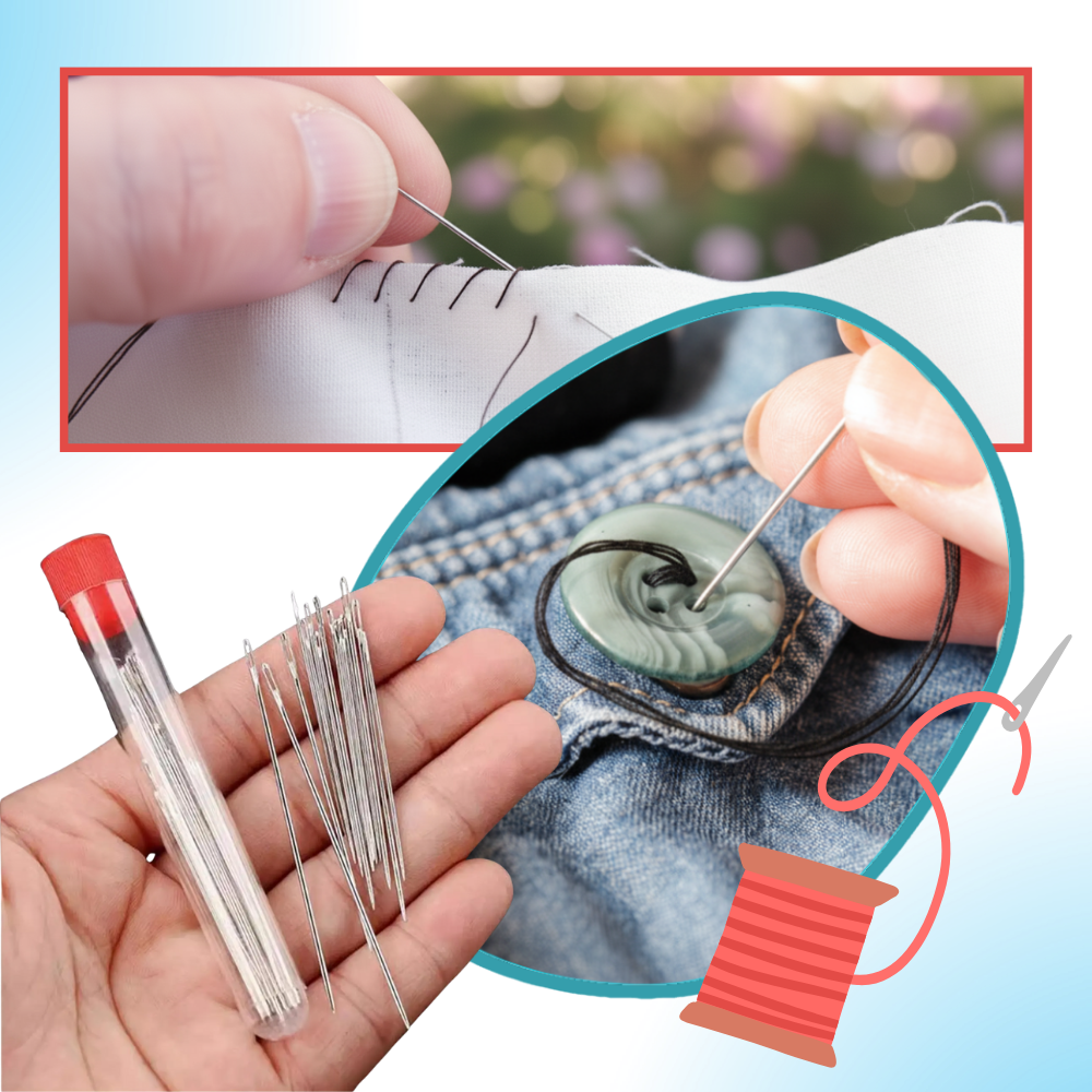 Kit d'aiguilles à broder à gros chas - Ozerty