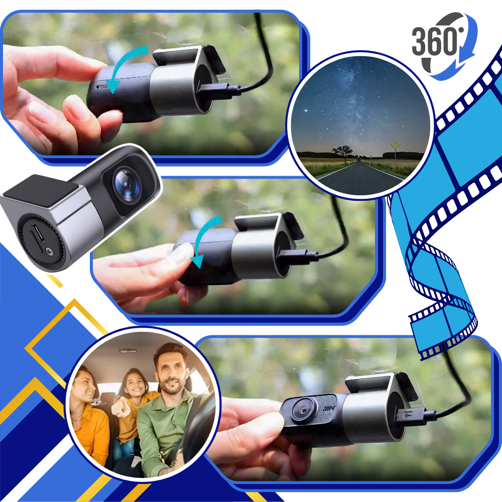 Caméra embarquée Dashcam vision nocturne  - Ozerty