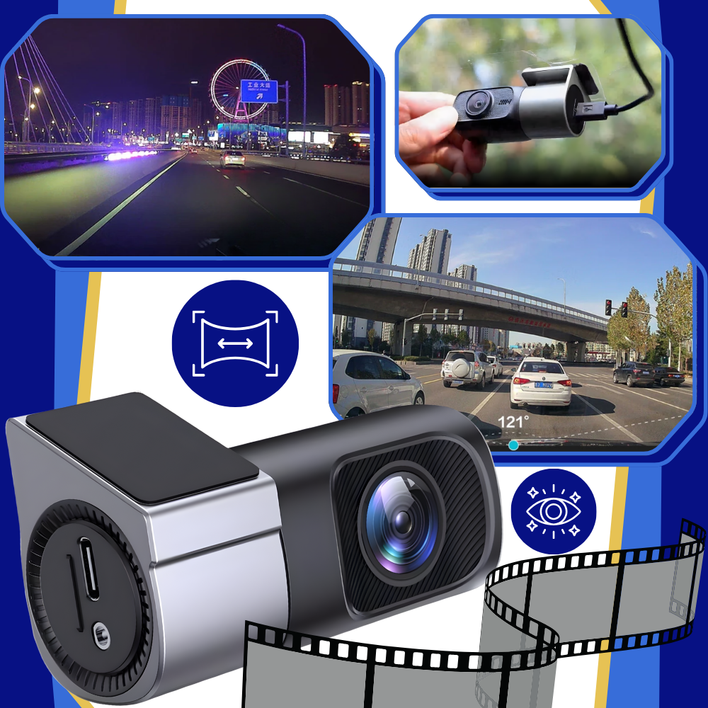 Caméra embarquée Dashcam vision nocturne  - Ozerty