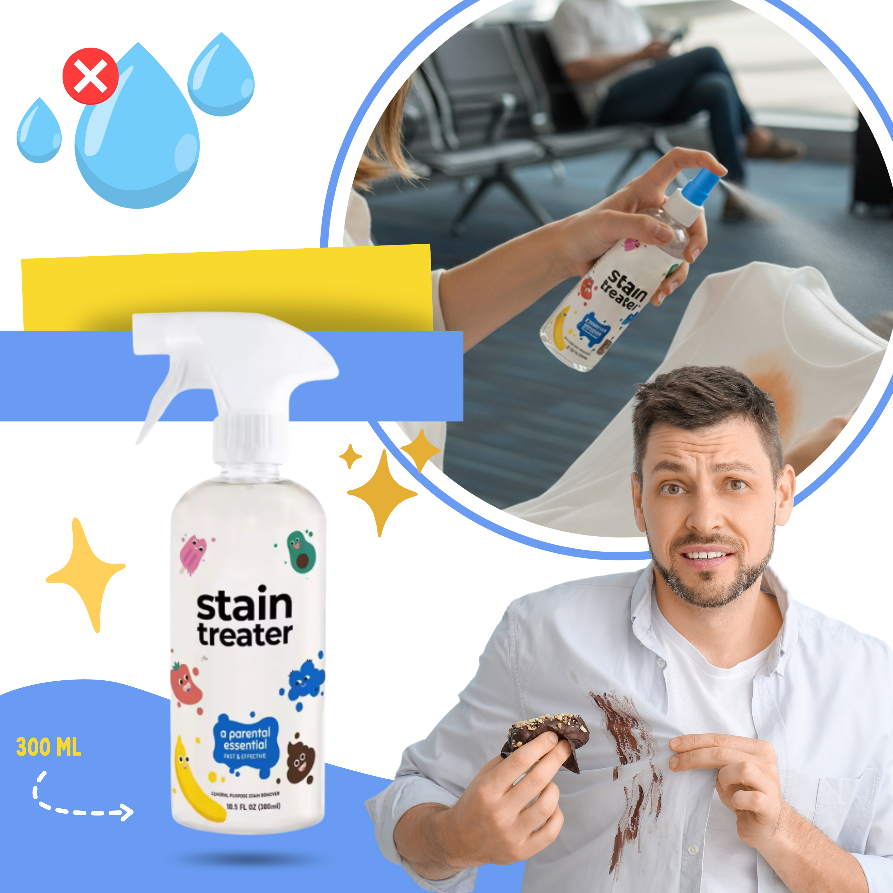Spray nettoyant à sec anti-taches - Ozerty