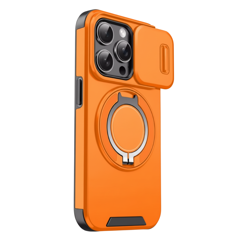 Coque magnétique pour iPhone -Orange - Ozerty