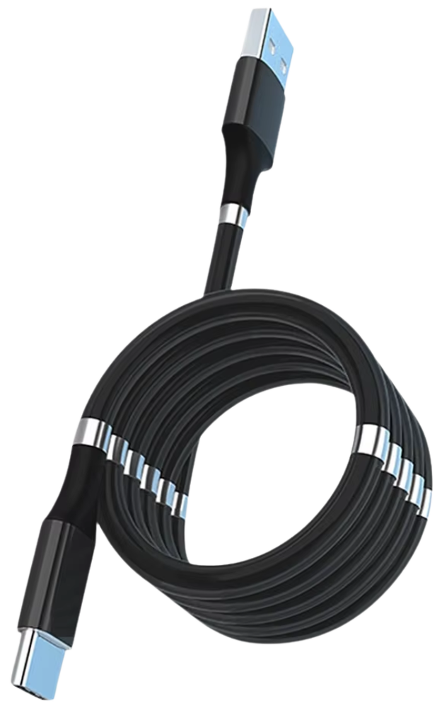 Câble USB magnétique -Noir - Ozerty