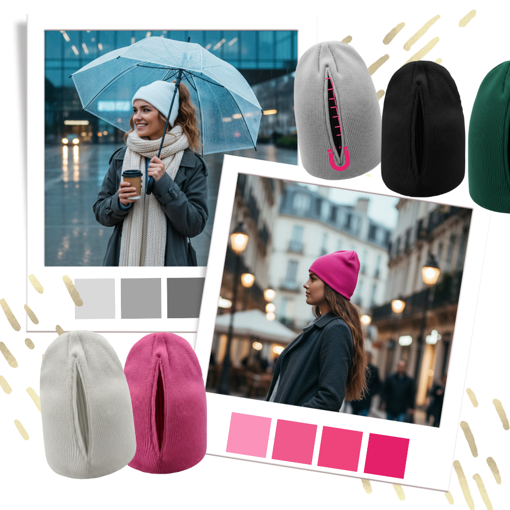 Bonnet femme ouverture magnétique pour queue de cheval - Ozerty