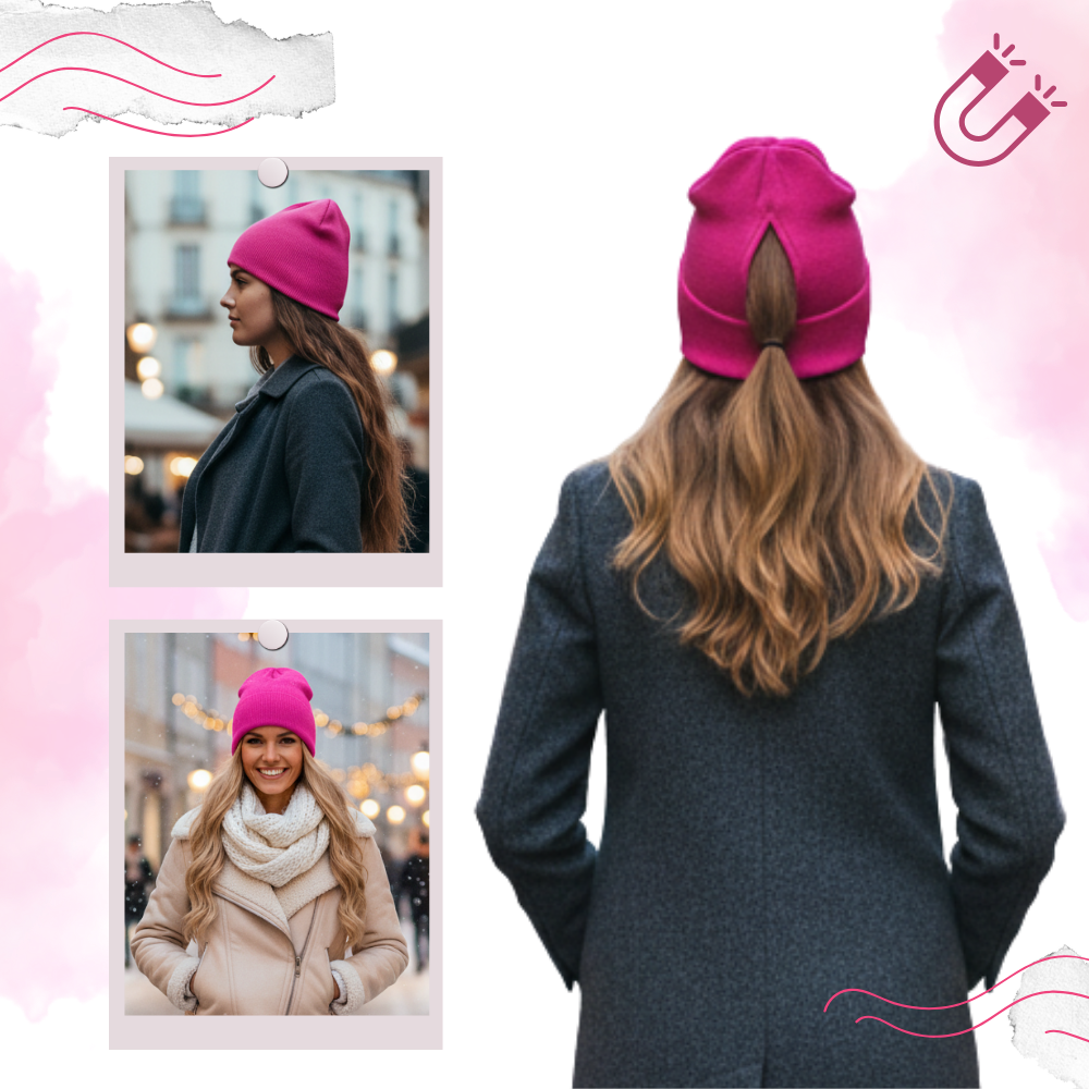 Bonnet femme ouverture magnétique pour queue de cheval - Ozerty