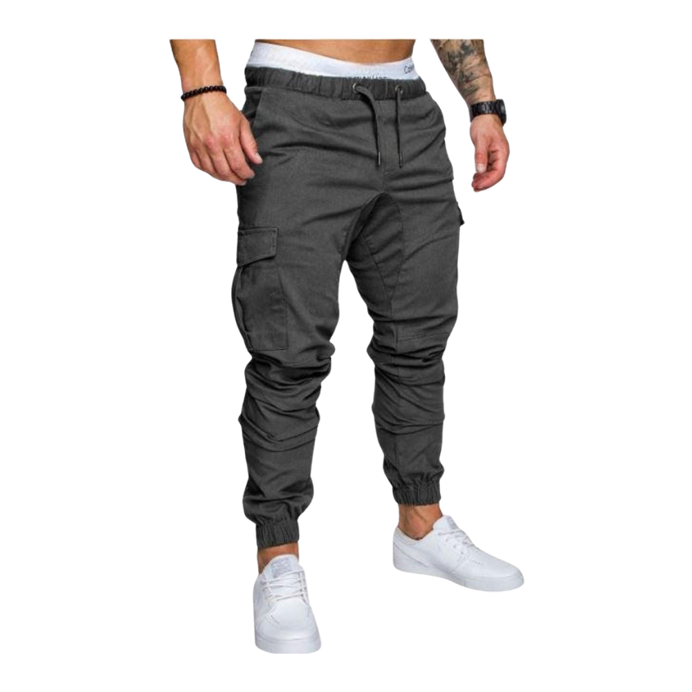 Pantalon Cargo Slim pour Hommes -Gris foncé/MGris foncé/LGris foncé/XLGris foncé/XXLGris foncé/3XLGris foncé/4XLGris foncé/5XL - Ozerty