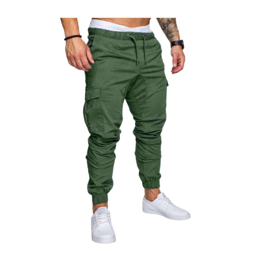 Pantalon Cargo Slim pour Hommes -Vert/MVert/LVert/XLVert/XXLVert/3XLVert/4XLVert/5XL - Ozerty