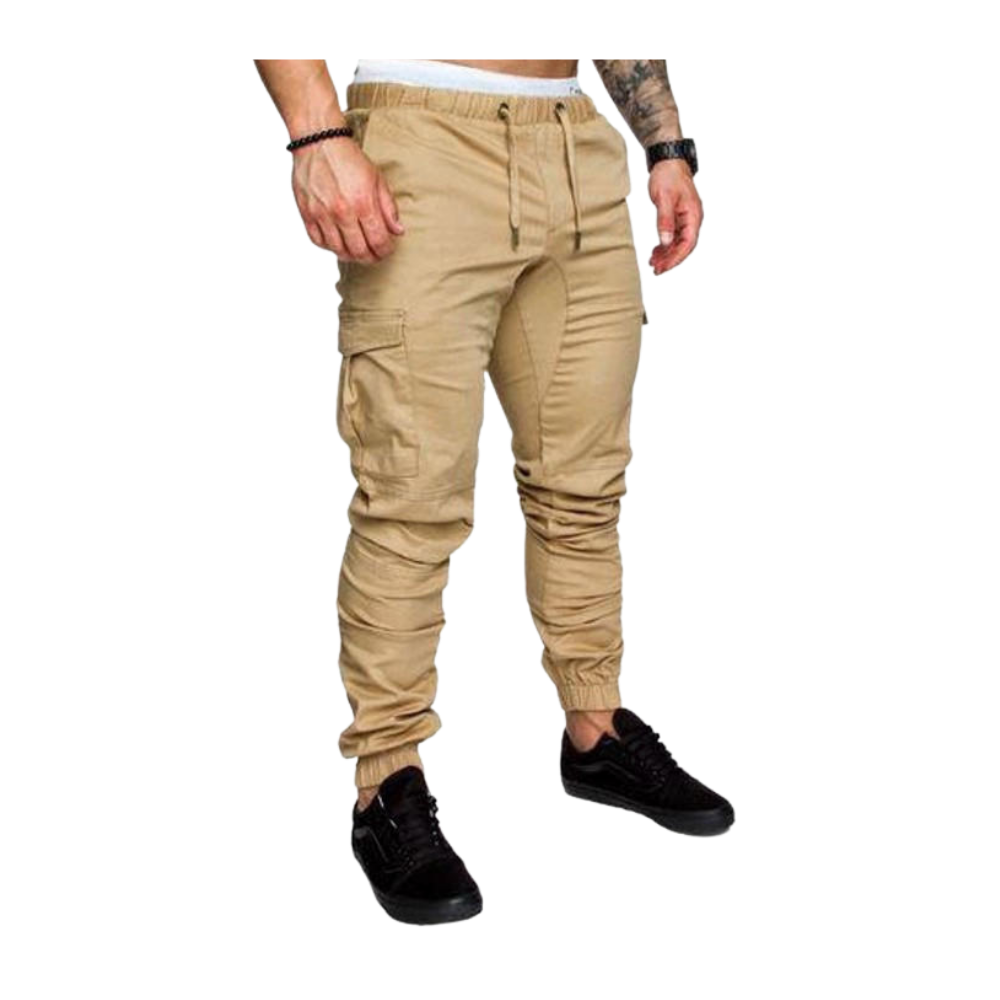 Pantalon Cargo Slim pour Hommes -Kaki/MKaki/LKaki/XLKaki/XXLKaki/3XLKaki/4XLKaki/5XL - Ozerty