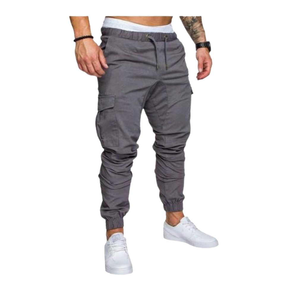 Pantalon Cargo Slim pour Hommes -Gris clair/MGris clair/LGris clair/XLGris clair/XXLGris clair/3XLGris clair/4XLGris clair/5XL - Ozerty