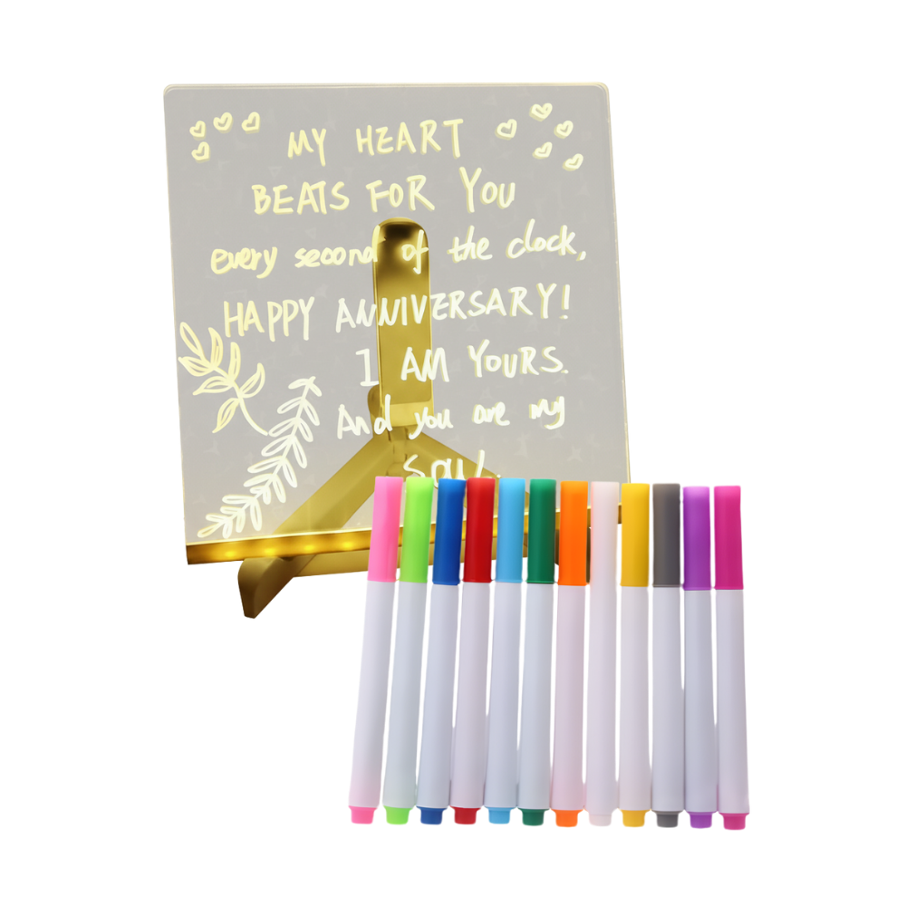 Tableau d'écriture affichage LED -15 x 15 cm - Ozerty