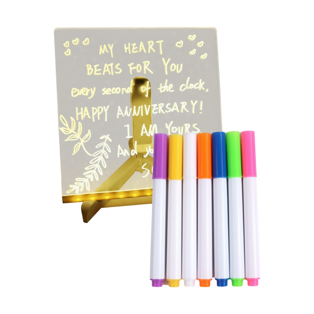 Tableau d'écriture affichage LED -15 x 15 cm - Ozerty