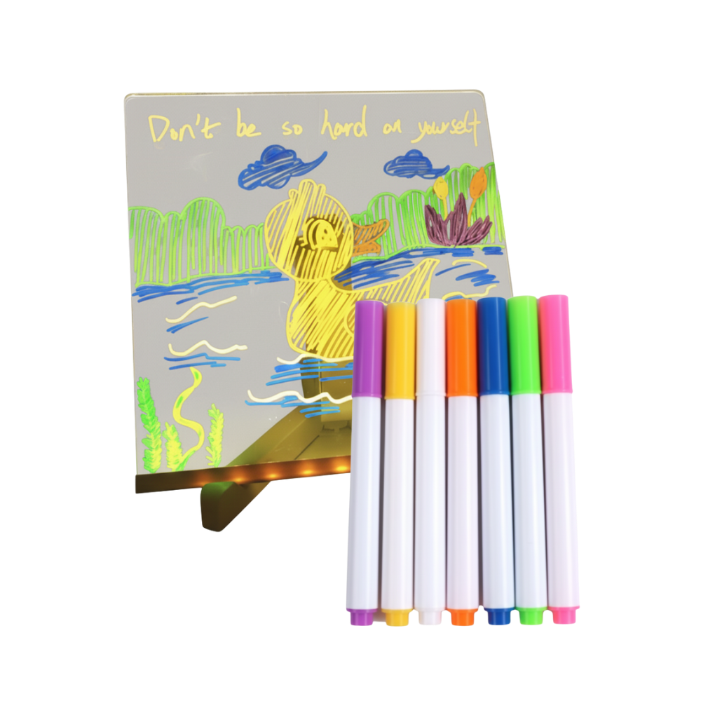 Tableau d'écriture affichage LED -20 x 20 cm - Ozerty