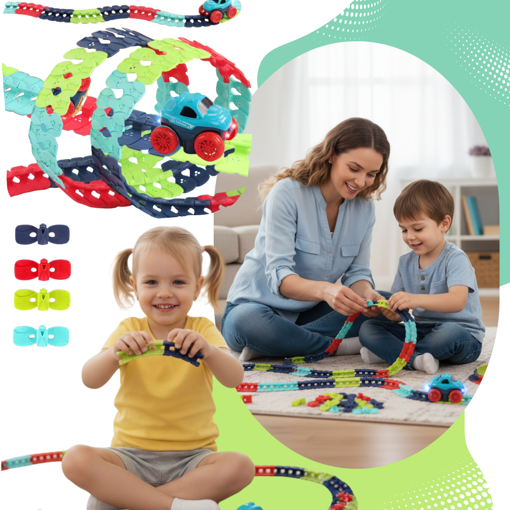 Jouet mini circuit de course de montagnes russes - Ozerty