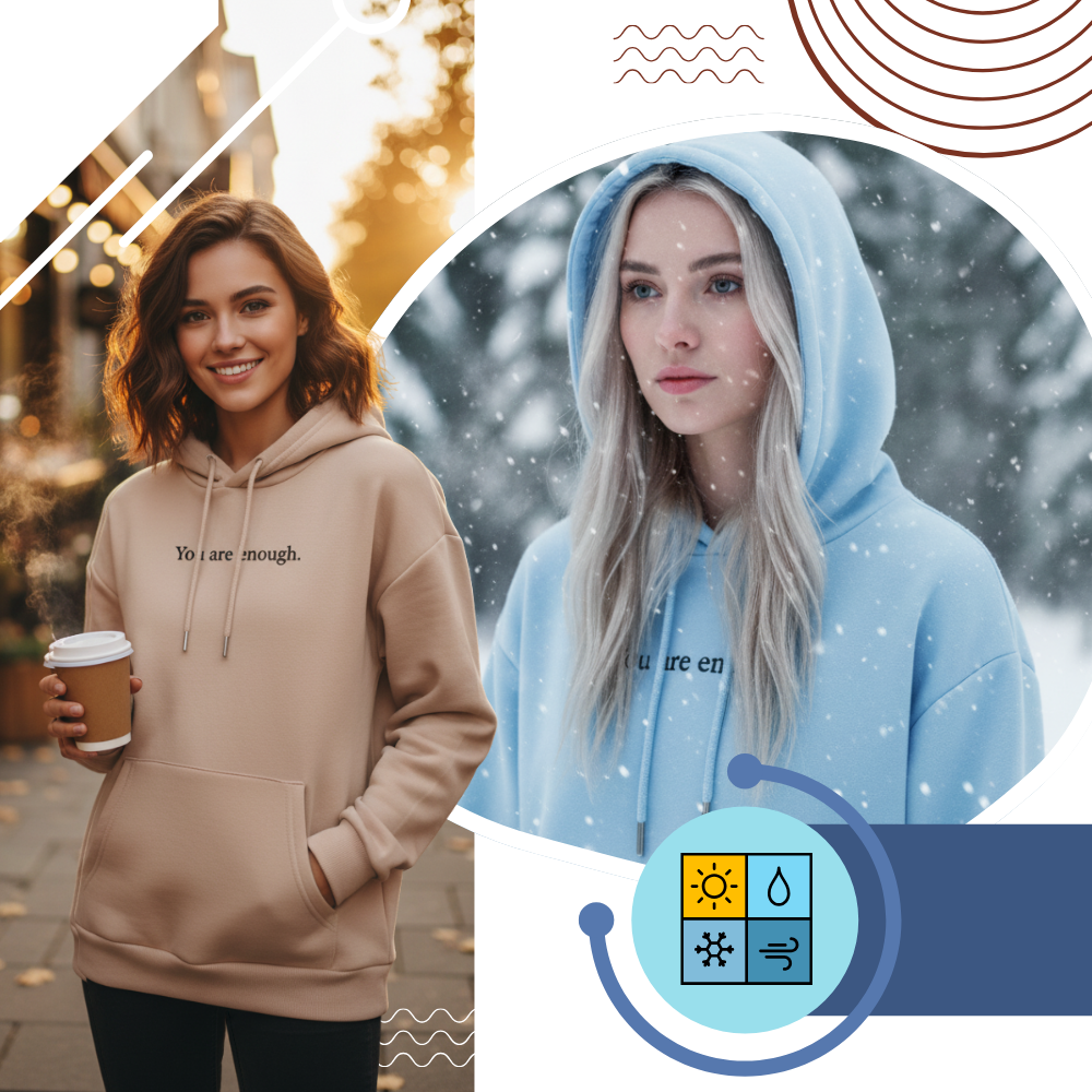 Sweat à capuche oversize pour femmes avec message motivant  - Ozerty