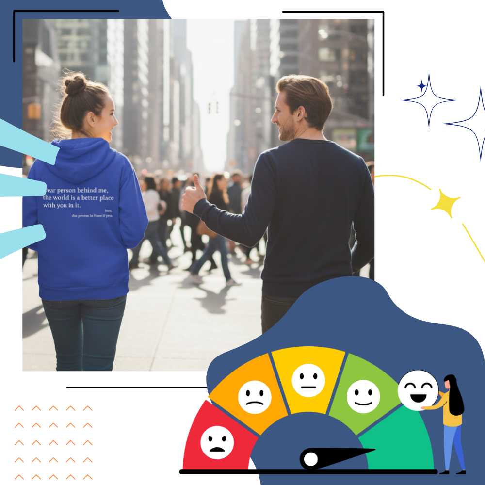 Sweat à capuche oversize pour femmes avec message motivant  - Ozerty