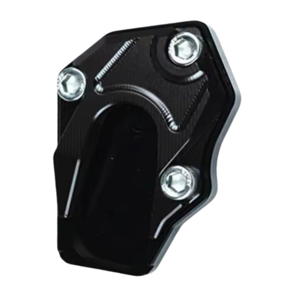 Support levier de béquille et plaque d'extension en alliage pour moto -Noir - Ozerty