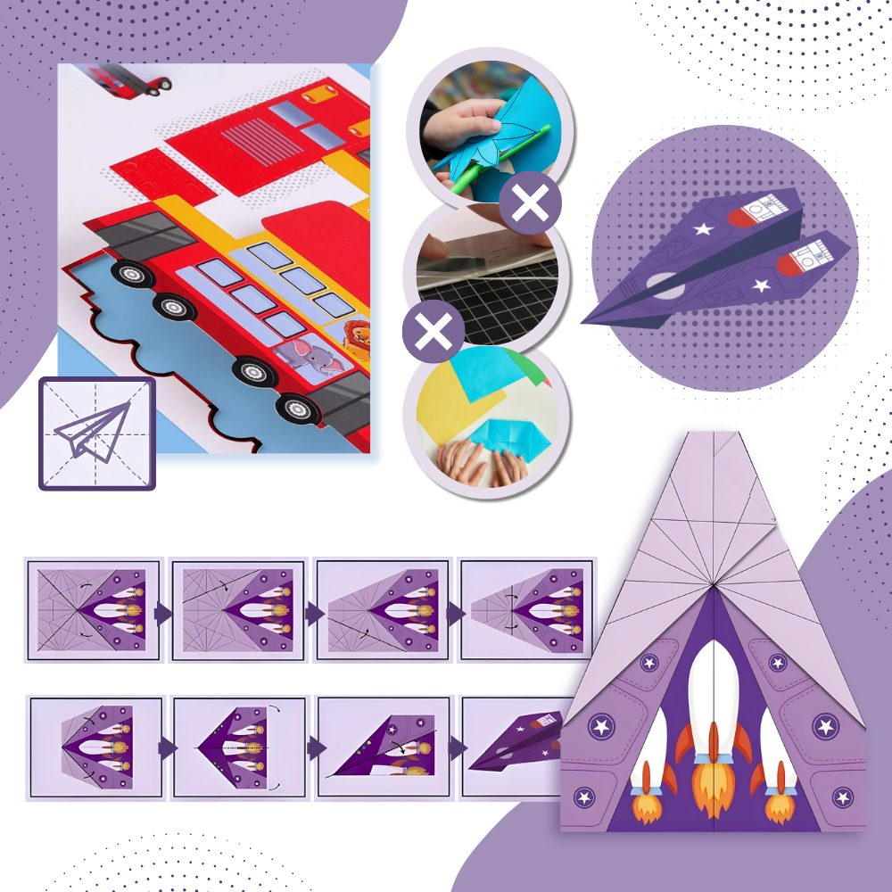 Livre DIY d'origami multithèmes - Ozerty