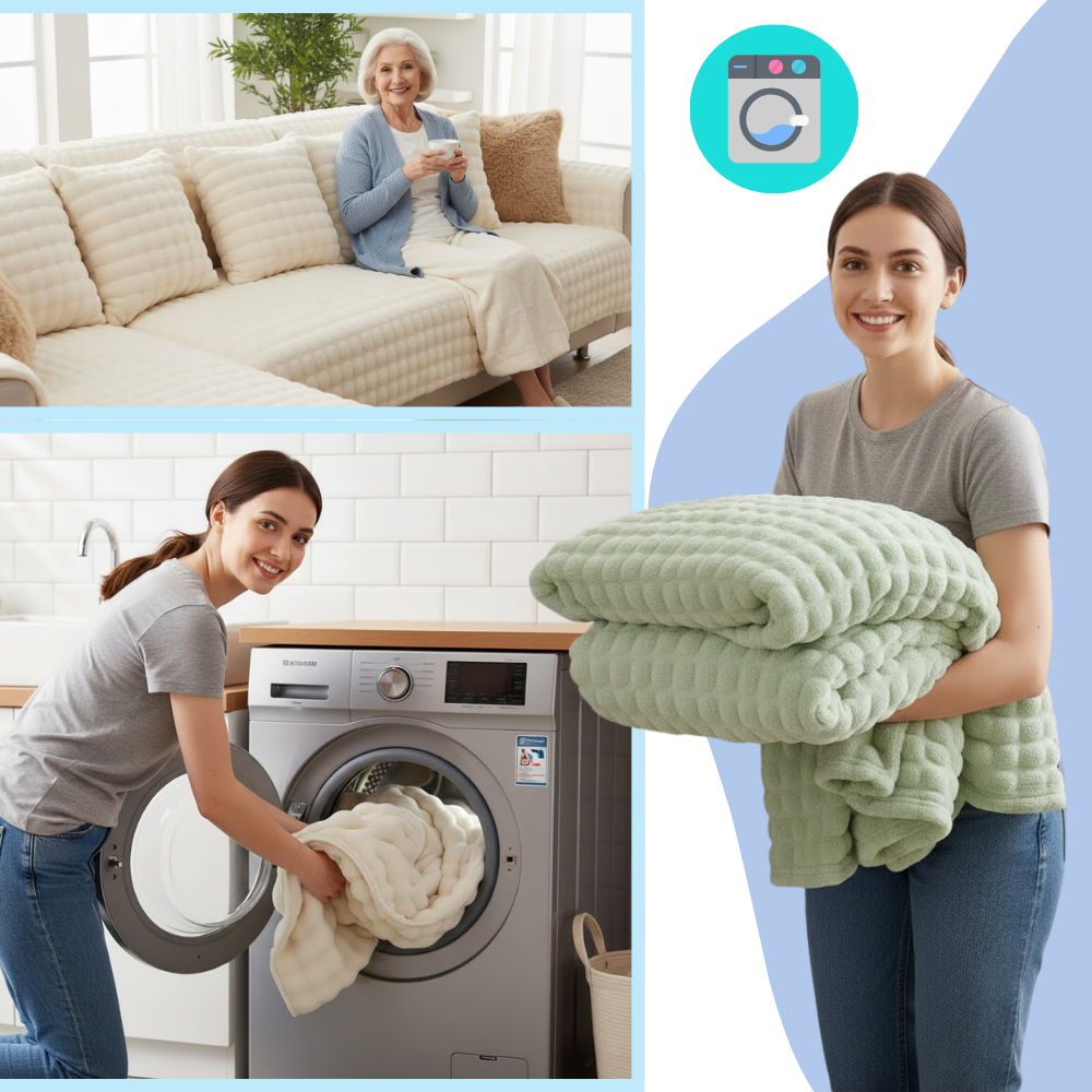 Housse antidérapante pour canapé en peluche douce - Ozerty