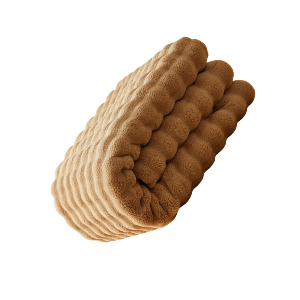 Housse antidérapante pour canapé en peluche douce -Café - Ozerty