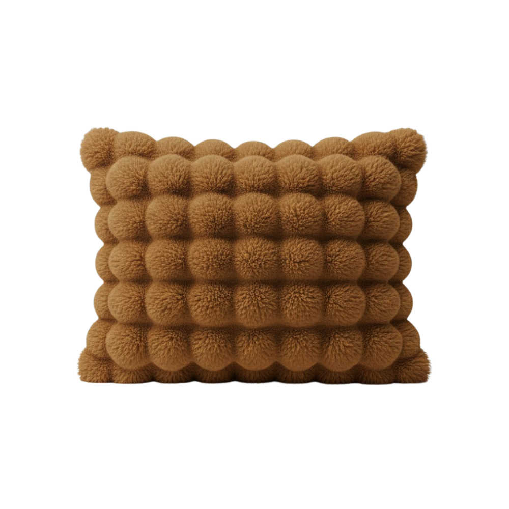 Housse antidérapante pour canapé en peluche douce -Café - Ozerty