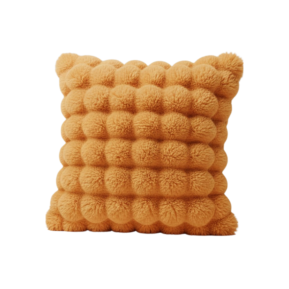 Housse antidérapante pour canapé en peluche douce -Orange - Ozerty