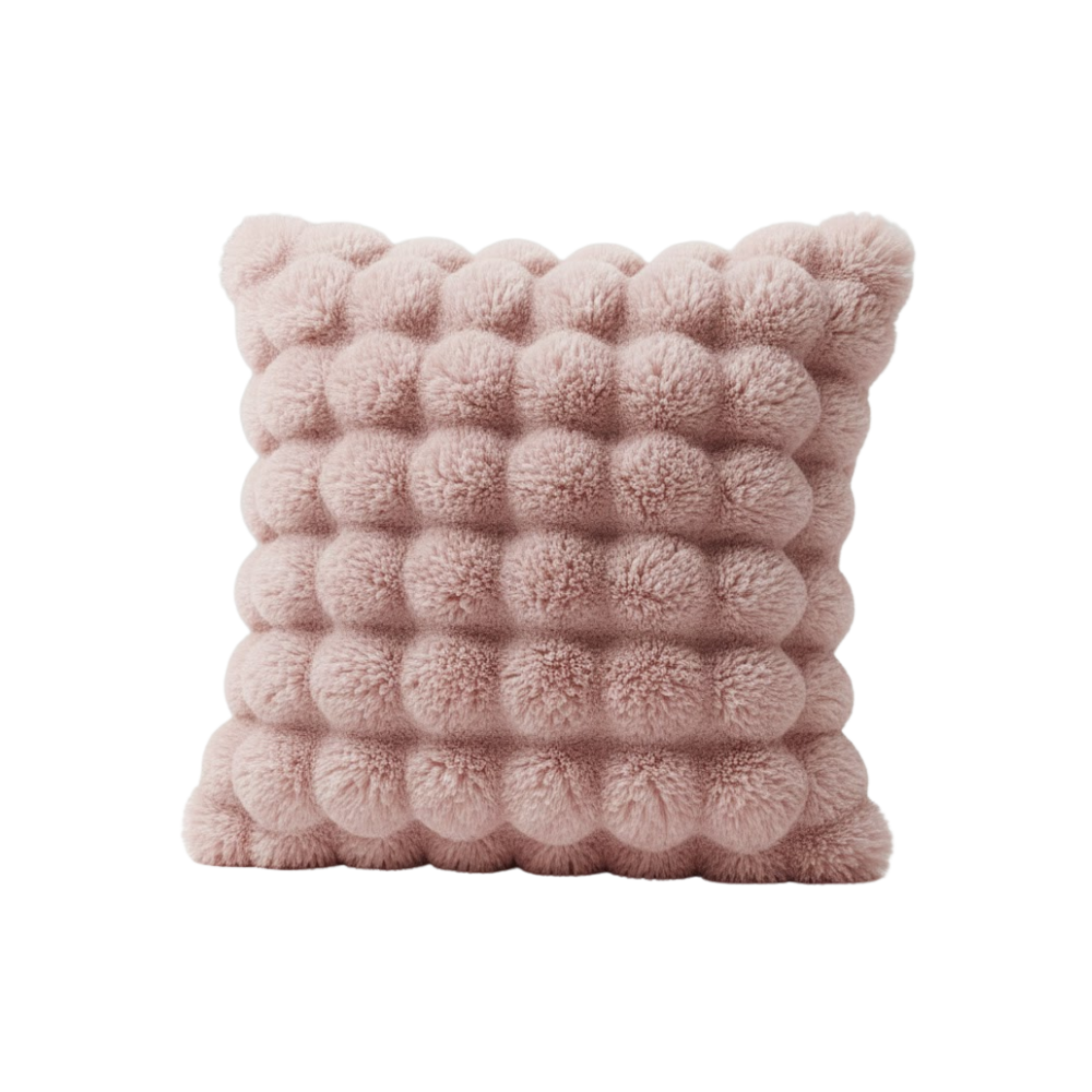 Housse antidérapante pour canapé en peluche douce -Rose poudré - Ozerty