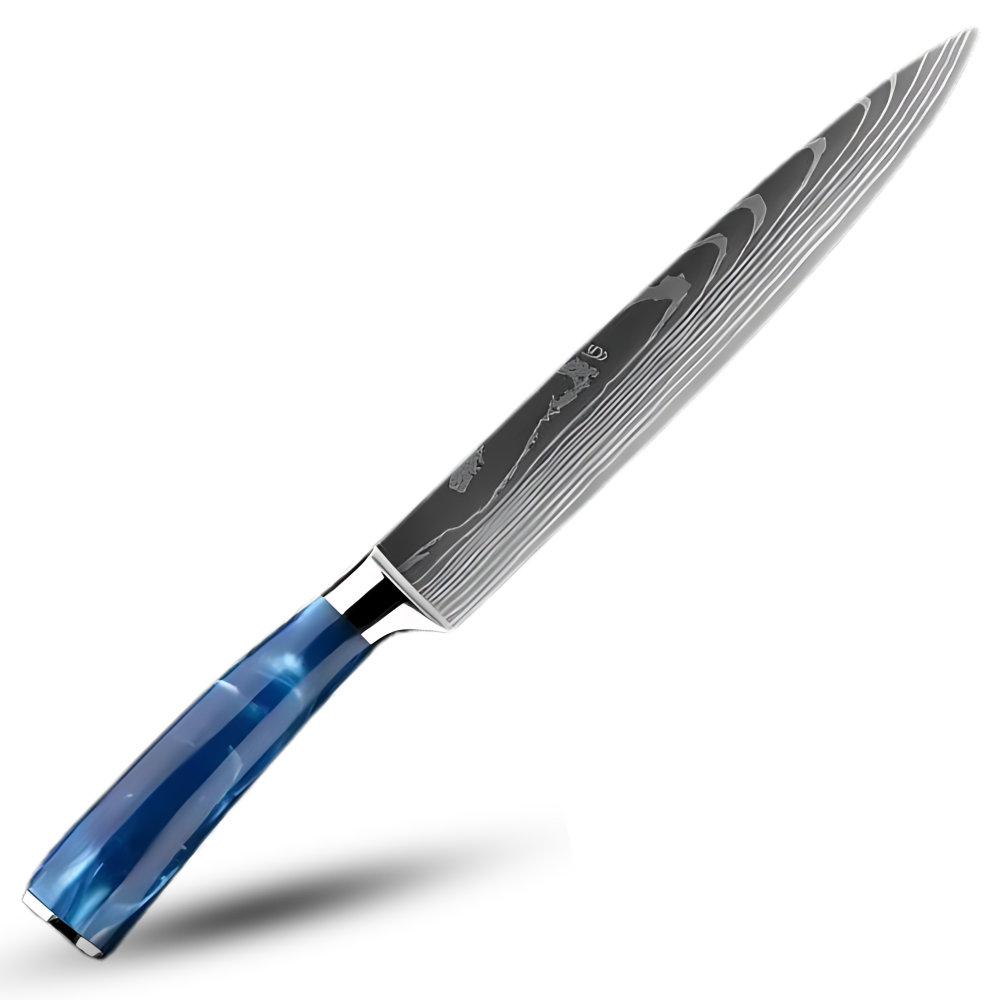 Couteaux japonais bleu océan

 -Sujihiki - Couteau à trancher 19 cm - Ozerty