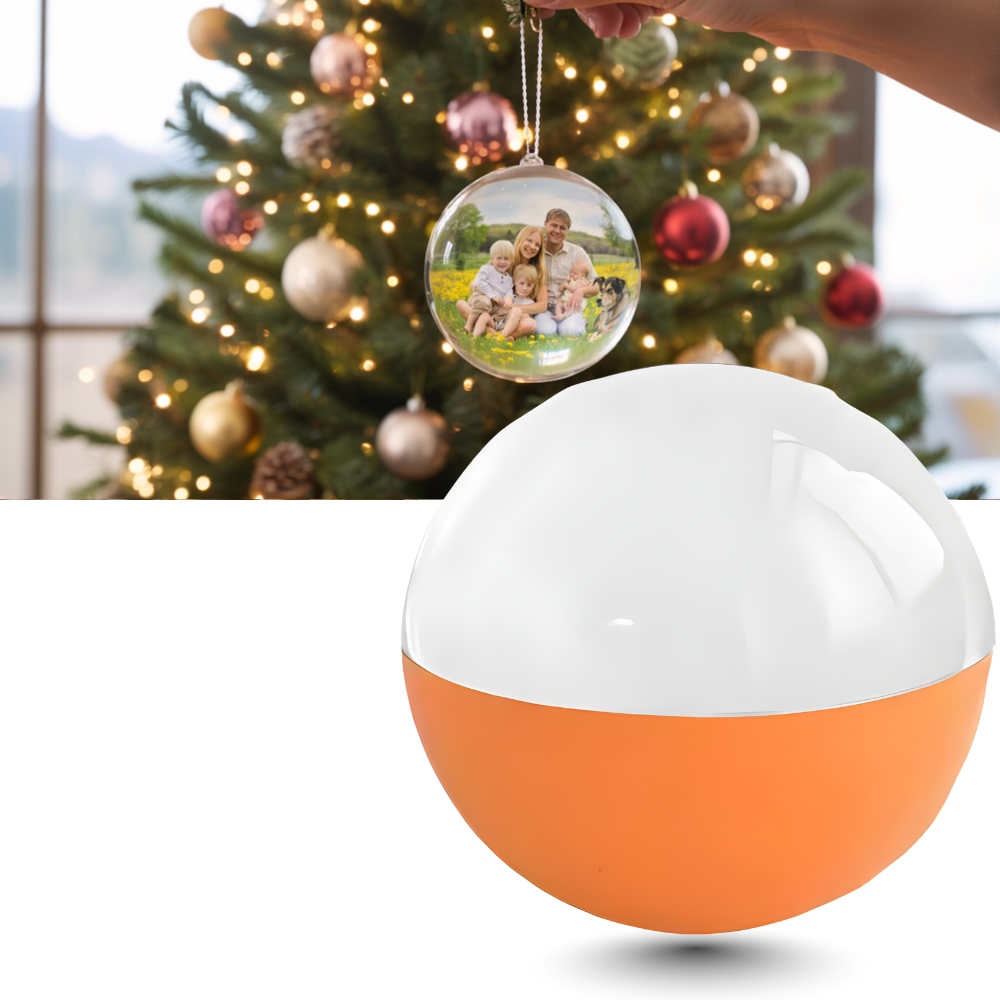 Boule de Noël avec souvenirs photo et vidéo personnalisés - Ozerty